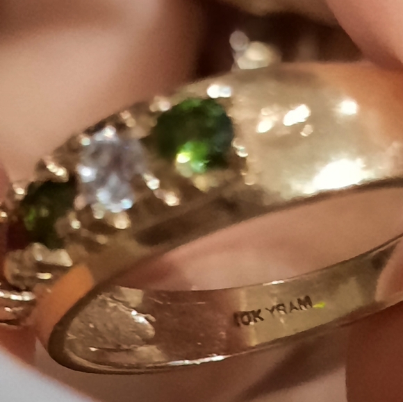 AUTHENTIC WIDE THICK SOLID 10K YELLOW GOLD BIRTHSTONE ANNIVERSARY WEDDING RING 9 - Picture 2 of 9